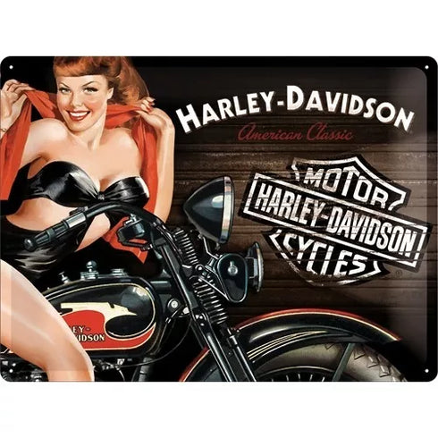 CARTEL 30 X 40 cm HARLEY BIKER BABE II